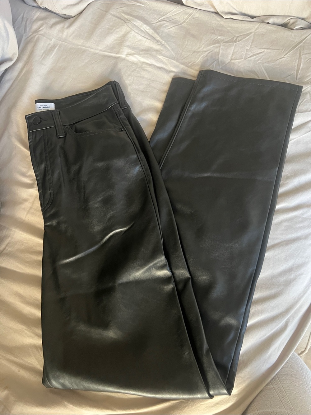 Black Faux Leather Women’s Pants